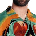 thumbnail image 5 of Retro Dog Men's Casual Poplin Button Down Short Sleeve Hawaiian Beach Shirt, 5 of 6