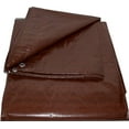 thumbnail image 4 of 20x20 Heavy Duty 8-9 Mil Tarp, Weatherproof, Multi-Purpose, Black/Brown Reversible, Poly Tarp, Strong, Durable, Protects Floors & Furniture, Protects Bushes & Gardens, Temporary Roof Tarp, 4 of 5