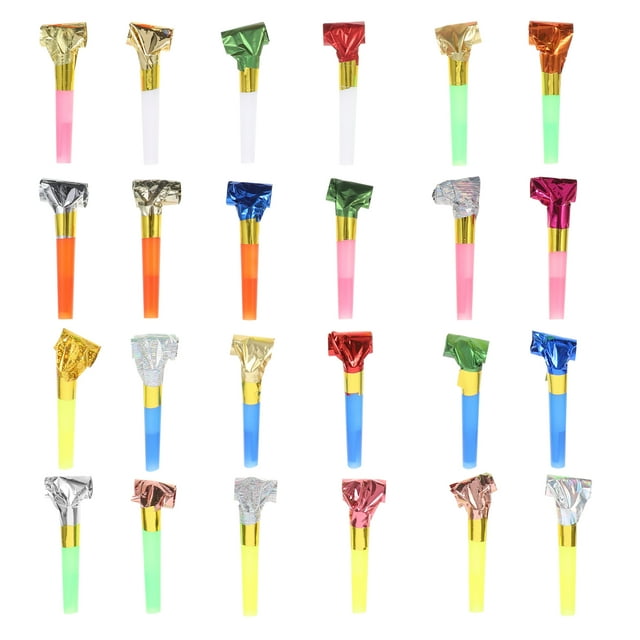 110 silbatos de colores de plástico para hacer ruido, accesorios para animar fiestas, silbato para niños, cumpleaños, carnavales y reuniones.