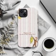 thumbnail image 6 of Curious Monkey Philippians 4:13 Phone Case, Inspirational Pink Striped iPhone Cover for 17 16 15 14 13 12 11 Pro Plus Mini, 6 of 6