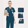 thumbnail image 3 of Uniforme quirúrgico de secado rápido y elástico en 4 direcciones para hospital, ropa de trabajo para enfermeras y médicos, cómodo., 3 of 5