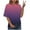 Pink(Type 36), variant on Women's Fashion Gradient Printed T-shirt Short Sleeve Blouse Round Neck Casual Plus Size Tops