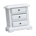 thumbnail image 3 of yotijay 1:12 Dollhouse Wooden NightStand Dollhouse Bedroom Furniture for Mini Room Scene White, 3 of 9