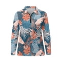 thumbnail image 3 of Garronmavis Golf Tennis Shirt Women Long Sleeve Hiking Shirts Collared Shirt Tops Athletic Casual Work Shirts Tops Tropical Golf for Women, Tropical Monstera, Size XS, 3 of 7