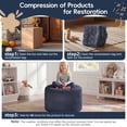 thumbnail image 6 of Fulsmile 2.5Ft Bean Bag Chair for Kids with Memory Foam Filling Kid Beanbag Chair Detachable Soft Cover for Bedroom Living Room, Plush Blue, 6 of 7