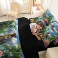 thumbnail image 4 of Metsweet Dinosaur T-Rex Twin Bedding 7-Piece, Prehistoric Jungle Bedding Comforter Set,Black Reversible, 4 of 6
