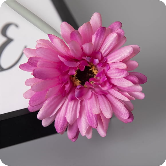cn-Knight 12pcs Artificial Gerbera Daisies,22 Inch Long Stem Silk Daisy Flowers,Realistic Artificial Flower Mums for Home Décor Centerpiece Wreath Supplies Wedding Bouquet,Pink