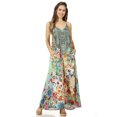 thumbnail image 5 of Sakkas Sofia Women's Spaghetti Strap V-neck Floral Print Summer Casual Maxi Dress - 500 - One Size, 5 of 5