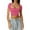 Hot Pink, variant on UJNDER Womens Square Neck Open Umbilical Top Short Sleeve Slim Fit Short T Shirt Crop Tops for Women Hot Pink S