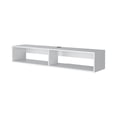 thumbnail image 2 of White 2-Shelf Floating Media Rack | Saves Space in Living Room, Organizes Multimedia Devices, 2 of 2