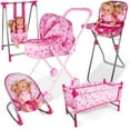 thumbnail image 4 of LIANGXR Portable Foldable Designs Crib Bed Dollhouses Accessory for 9 Reborns Dolls With Sturdy Frame and Soft Bedding, 4 of 9