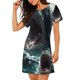 thumbnail image 2 of Fotbe Wave Ocean Animal Shark Bata de Dormir para Mujer con Estampado, Camisón de Algodón de Manga Corta, Ropa de Dormir Casual, 2 of 6