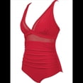 thumbnail image 3 of Traje de Baño de con Control de Abdomen para Mujer, Push Up, Cintura Alta. Rojo L, 3 of 10