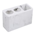 thumbnail image 1 of Resin Marble Texture Toothbrush Holder Stand Bathroom Toothpaste Pedestal, 1 of 4