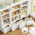 thumbnail image 5 of Hiphuta 55" Wide Toy Storage Organizer with 4 Removable Drawers, 4-Tier Kid Bookcase with 6 Bins, Toy Organizer with Bookcase for Kid Bedroom Playroom, White, 5 of 9