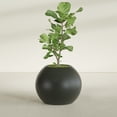 thumbnail image 2 of Greenline Nala Globe Planter - Indoor/Outdoor Large Fiberglass Lightweight Planter - 30" x 30" x 24" (Matte Charcoal), 2 of 7