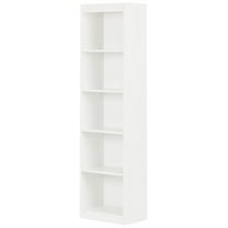 Axess 5-Shelf Narrow Bookcase, Pure White