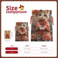 thumbnail image 3 of Naloa Adorable Kitten In Kimono Drawstring Christmas Bags, 3D Xmas Gift Bags, Christmas Wrapping Bags, Xmas Goodie Bags, Treat Pouch Bags, Party Favor Bags-Medium, 3 of 9