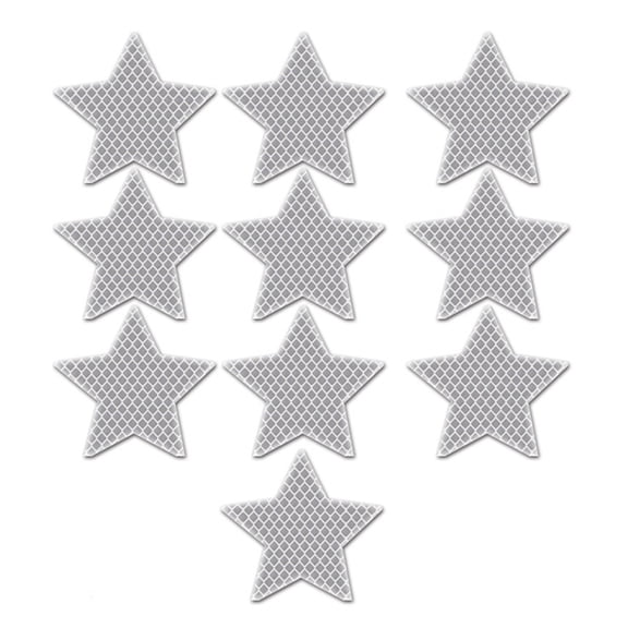 Sinyiin 10Pcs High Visibility Reflective Star Car Stickers Waterproof for Bikes and More