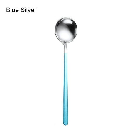 

Stainless Steel Spoon Korean Style Spoon Household Exquisite Long Handle Spoon Soup Bibimbap Spoon New