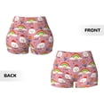 thumbnail image 3 of Rocae Cartoon Chicken for Women's Quick-Dry Running Shorts,Ladies Active Athletic Apparel Yoga Workout Gym Running Volleyball Spandex Shorts Medium, 3 of 9
