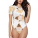 thumbnail image 1 of Balery Cute Bee Gnome Body de cuello redondo de manga corta para mujer Tops de manga corta Tops básicos-Small, 1 of 7
