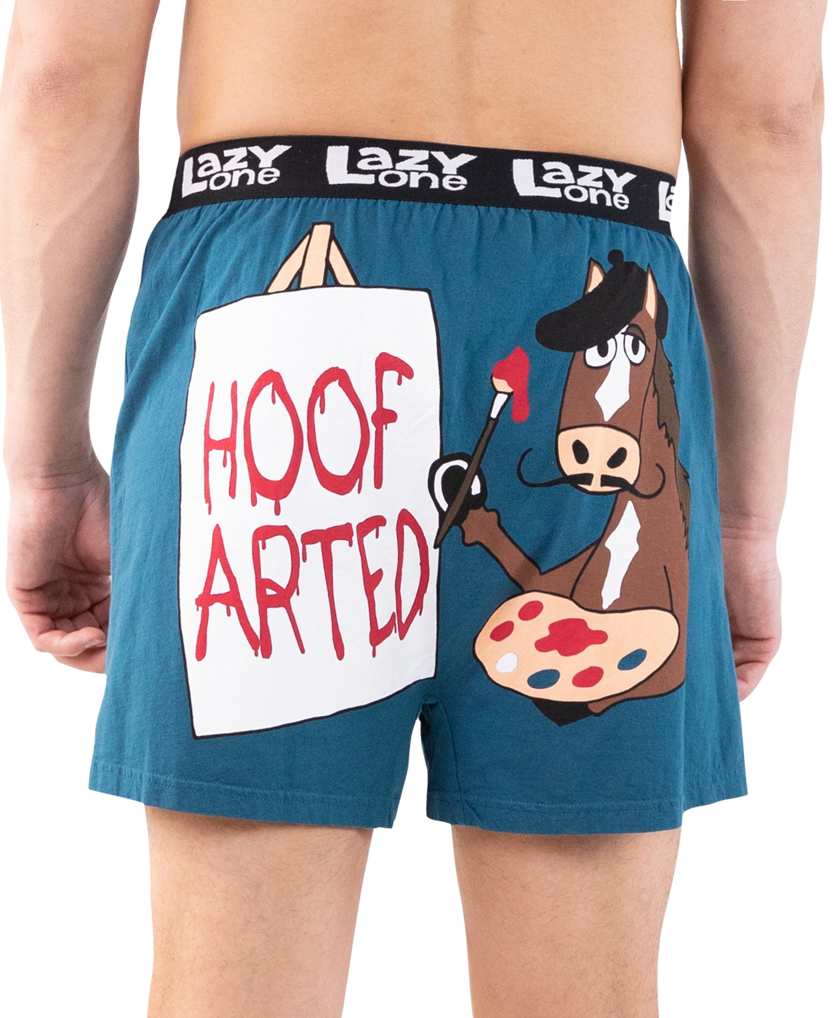 LazyOne Funny Animal Boxers, Hoof Arted, Humorous Underwear, Gag Gifts ...
