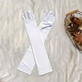 thumbnail image 7 of Adult Over Elbow Stretch Long Spandex Opera Gloves, White, 7 of 7