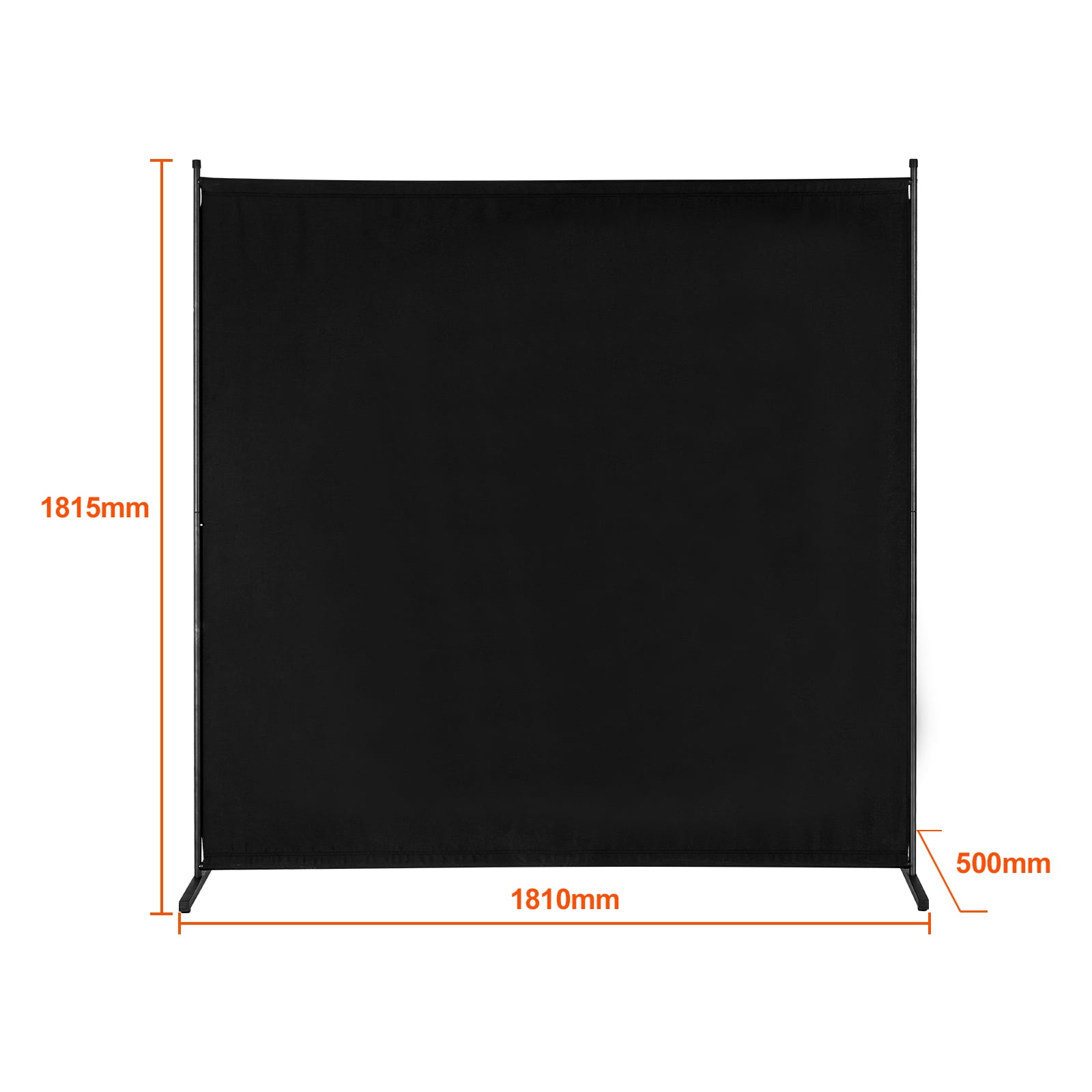 KFFKFF Space Partition, One-Panel Privacy Barrier, 6FT Indoor Privacy Shield, Segregation Screen for Spaces, Standalone Partition Panel for Workspace, Sleeping Area, Black