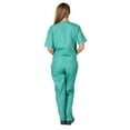thumbnail image 5 of M&M SCRUBS Women Scrub Set V-Neck Medical Scrub Tops and Drawstring Pants - Pack of 12 Set (Sergical Green, Small), 5 of 7