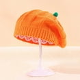 thumbnail image 6 of Tainini Pumpkin Beret Hat, Mommy and Me Halloween Beanie Knit Hat Winter Warmer Crochet Ski Cap for Women Baby Yellow ,Hat Photo Prop, 6 of 7