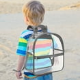 thumbnail image 2 of Small Clear Backpack,Mini Transparent Beach Backpack for and Adults,See Through Waterproof Bookbag,Outdoor Pvc Storage Bag,Travel Daypack for Concert Sport Hiking, 2 of 7
