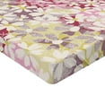 thumbnail image 4 of Ambesonne Flowers Boho Fitted Sheet, Daisy Minimalist Bloom, Full Size, Magenta Yellow Green Pink, 4 of 5