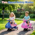 thumbnail image 3 of UBesGoo 12V Electric Wiggle Car with Pedal, 2 Speed, LED Lights and Bluetooth, Powered Ride On Car for Kids, Aged 3+,Blue, 3 of 8