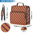 thumbnail image 2 of FORMRS Zipper Binder with Shoulder Strap 2-inch Ring 500 Sheet Capacity File Bag, Red Stripes Pattern, 2 of 5