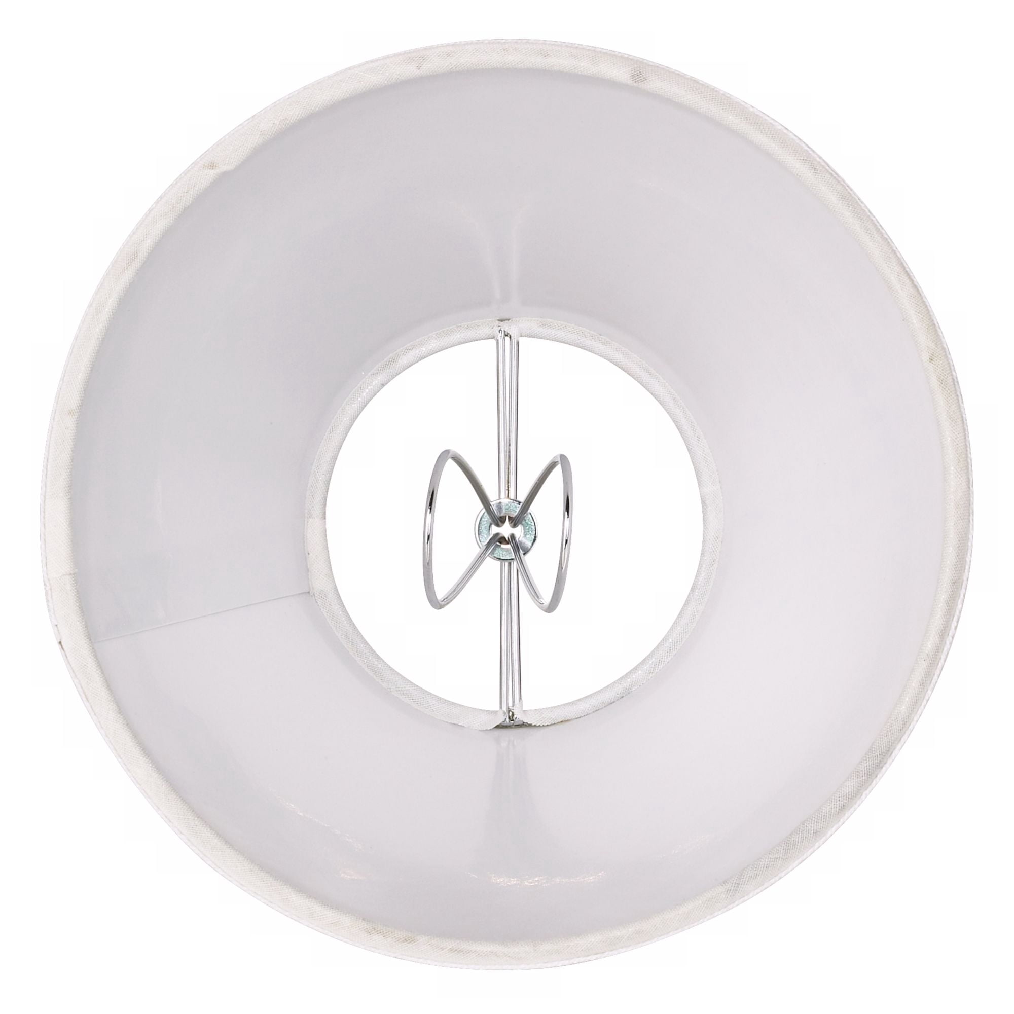Set of 2 Empire Lamp Shades White Linen Small 3" Top x 6" Bottom x 5" High Candelabra Clip-On Fitting
