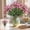 Pink, variant on Cififendec Simulation Flowers Plastic Flowers Fake Silk Colorful Flower Bouquet Outdoor Autumn Decoration Realistic UV Outside Faux Plants for Garden Porch Home(Red)