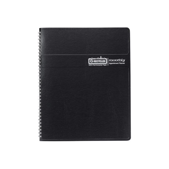 House of Doolittle 262-02 - Monthly planner - 2022-2024 - month to view - wire-bound - Letter A Size (8.5 in x 11 in) - black - simulated leather