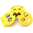 thumbnail image 3 of Travel Luggage Tags, Emoji Suitcase Travel ID Label Tags Holders, PVC Identifier Label Holders for Backpack(4 Pack Yellow), 3 of 5