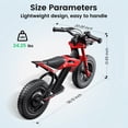thumbnail image 2 of MIHOVER 21.6V Electric Bike for Kids 12", 200W Electric Balance Bike Ages 3-8 Years Old, Max 10MPH with LED Display, Beginners Friendly - Red, 2 of 7