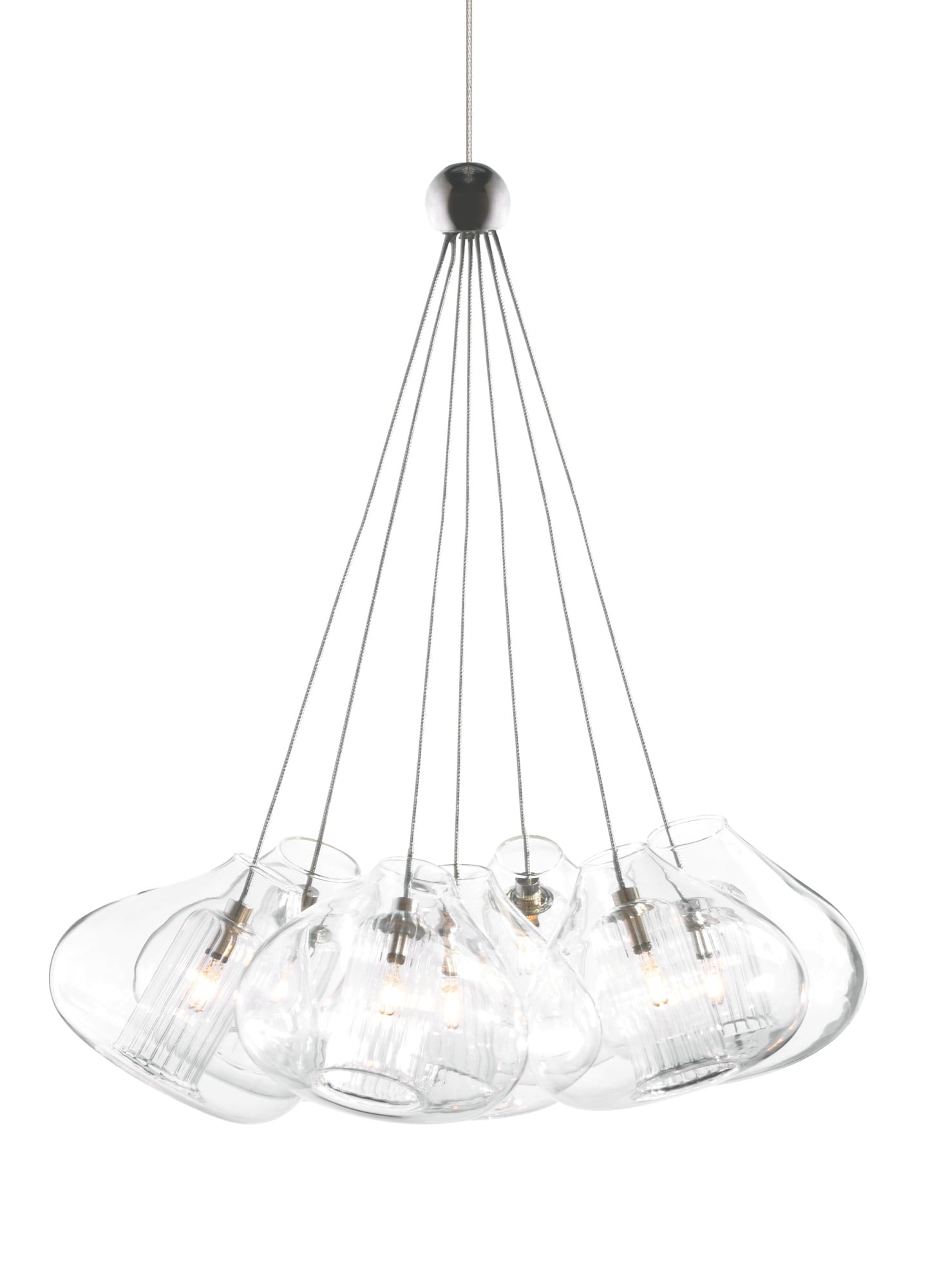 Tech Lighting 700fjchr7 Freejack Cheers Seven Fused Clear Glass Tech Lighting 700fjchr7 Freejack Cheers Seven Fused Clear Glass Globes Pendant 12v Xenon Com