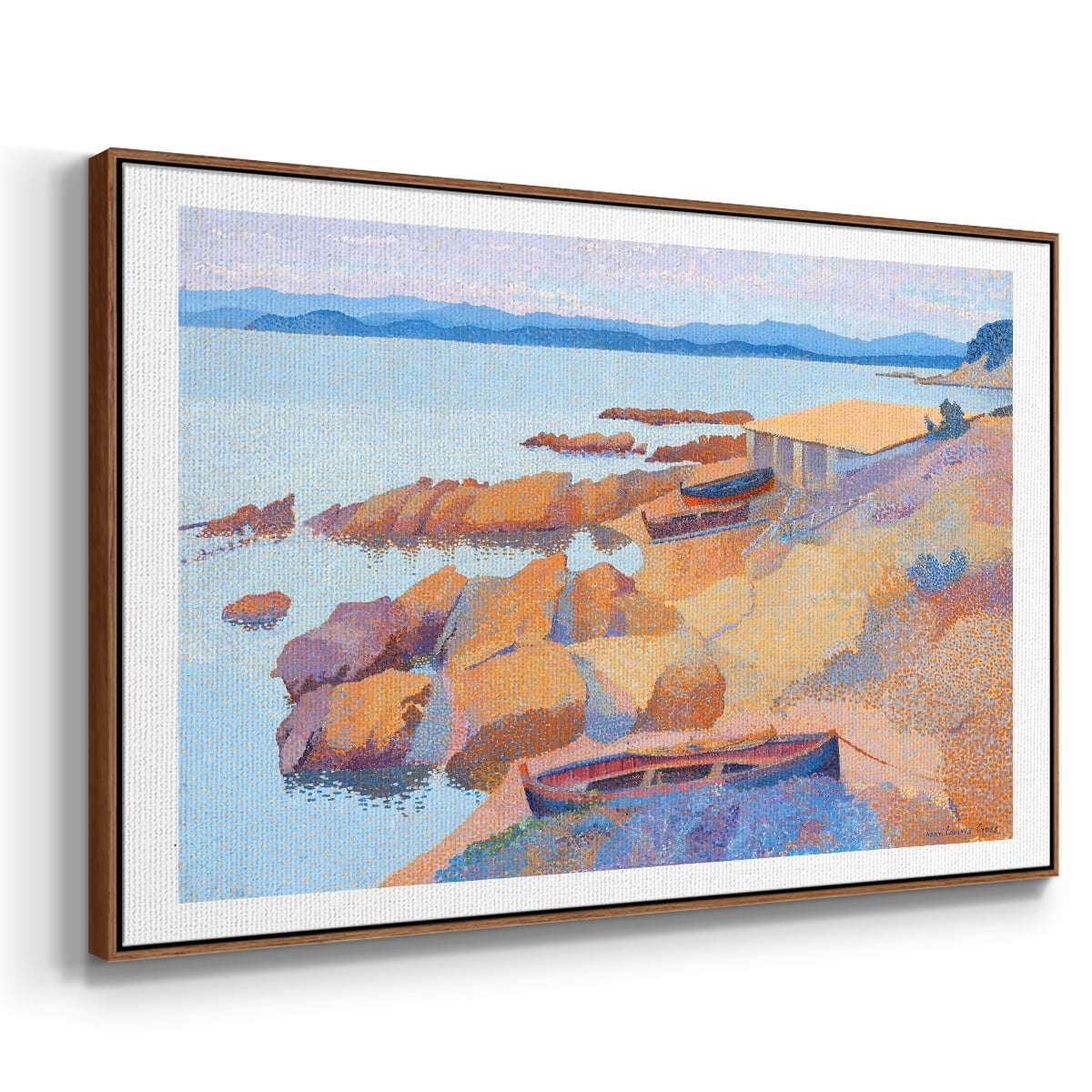 Vintage Landscape-CXXIX By Wexford Home Framed in Walnut Wood Gallery Wrapped Canvas 27 in. x 41 in.