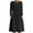 Black, variant on cfhntfmh Women's Casual Dresses Lounge Crewneck Long Sleeve Solid Color Dress Fall Loose Pleated Midi Dress with Pockets