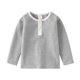 thumbnail image 1 of Gibobby Blusa Termica Camiseta básica con cuello redondo para niños, camiseta gruesa de manga larga para otoño, Top a para bebé(Blanco, 3-4 Años), 1 of 3