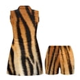 thumbnail image 4 of Yuyamidu Tiger Stripe Womens Golf Dress A Line Womens Golf Outfit with Pockets Shorts Workout Exercise Athletic Dress Size XS Anti Wrinkle Workout Dresses, 4 of 7