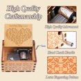 thumbnail image 3 of Wooden Music Box, Mini Vintage Hand Crank Music Box Laser Engraved Fall In Love Perfect Gifts for Wife, Lover, Girlfriends, Boyfriends, Girls, Boys, 3 of 5