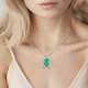 thumbnail image 3 of ATIMIGO Collar con colgante de tortuga marina verde, collar de ópalo creado, cadena de plata, joyería de animales, regalo para el día de la madre para mujeres, 3 of 5