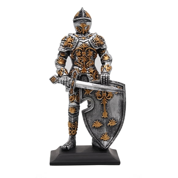 Knight with lily shield