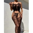 thumbnail image 4 of Body de lencería negra para mujer, ropa interior Sexy sin entrepierna, picardías, mono porno erótico, ropa de dormir, 4 of 5