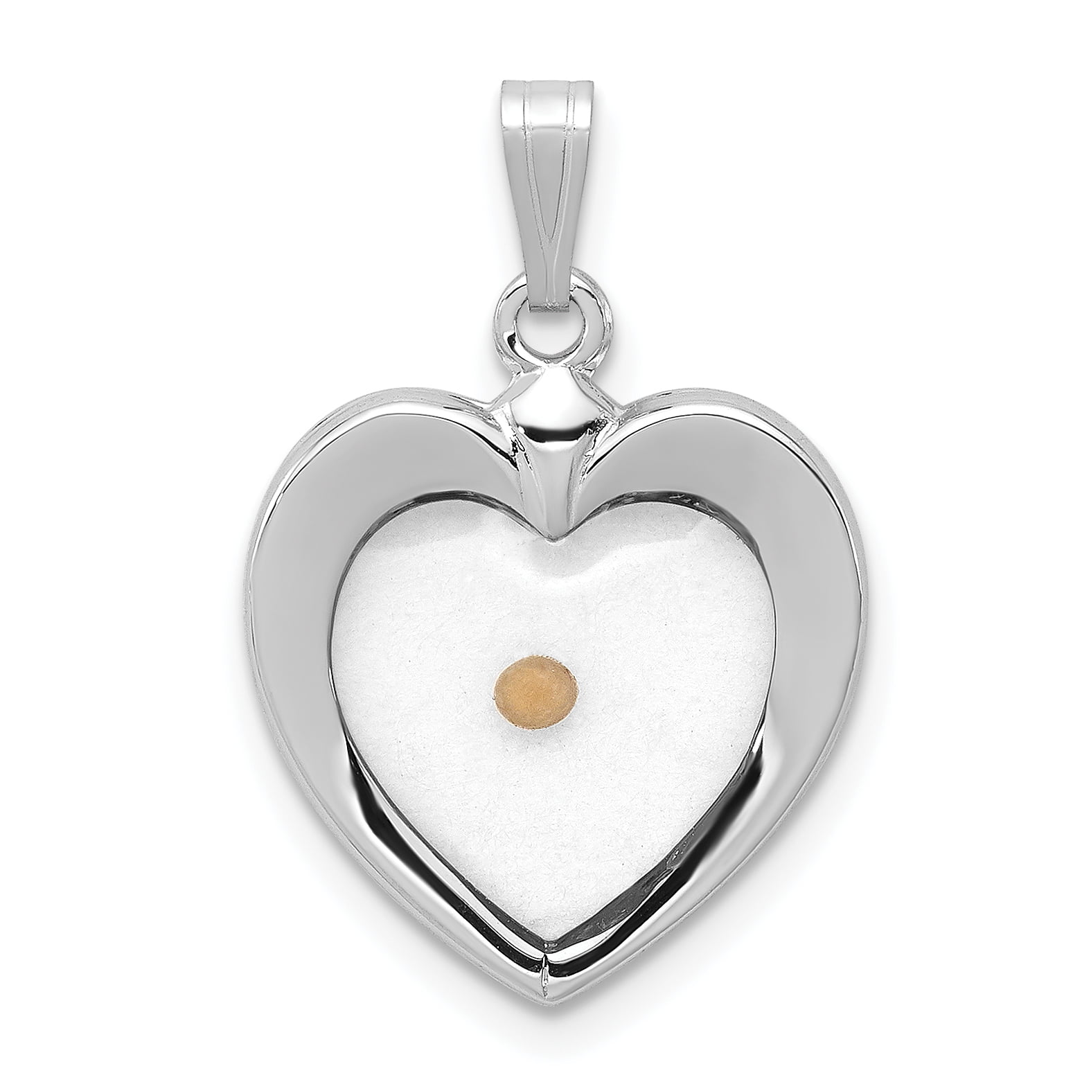 14mm x 15mm Solid 925 Sterling Silver Enameled Heart Mom with Lobster Clasp Pendant Charm 